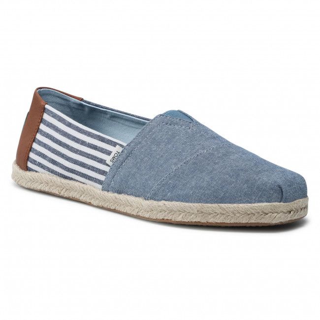 Espadrillas Toms - Alpargata Rope 10016291 Navy Chambray/Stripes