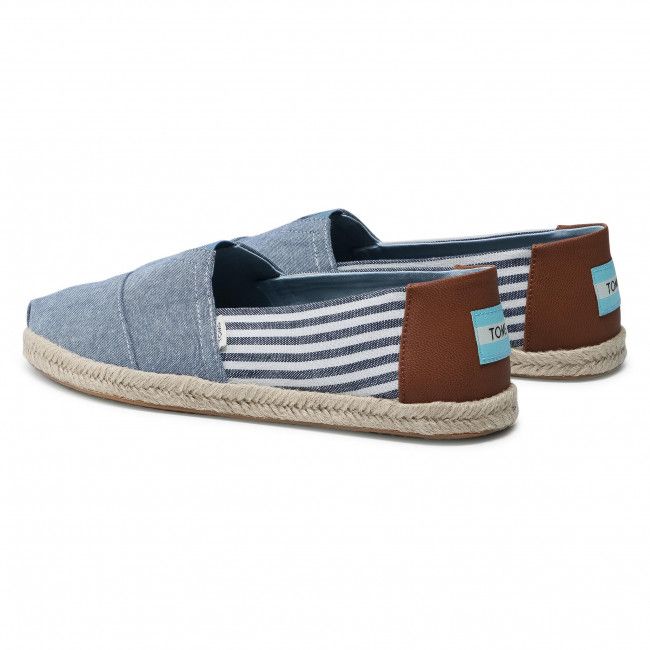 Espadrillas Toms - Alpargata Rope 10016291 Navy Chambray/Stripes