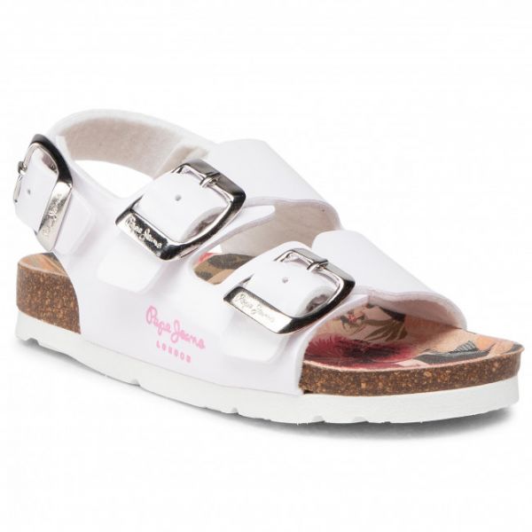 Sandali PEPE JEANS - Bio Basic Buckles PGS90171 White 800 Sandali PEPE JEANS - Bio Basic Buckles PGS90171 White 800