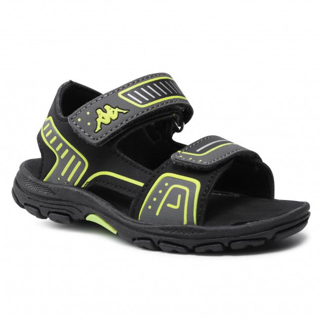 Sandali Kappa - 260864K Black/Lime 1133