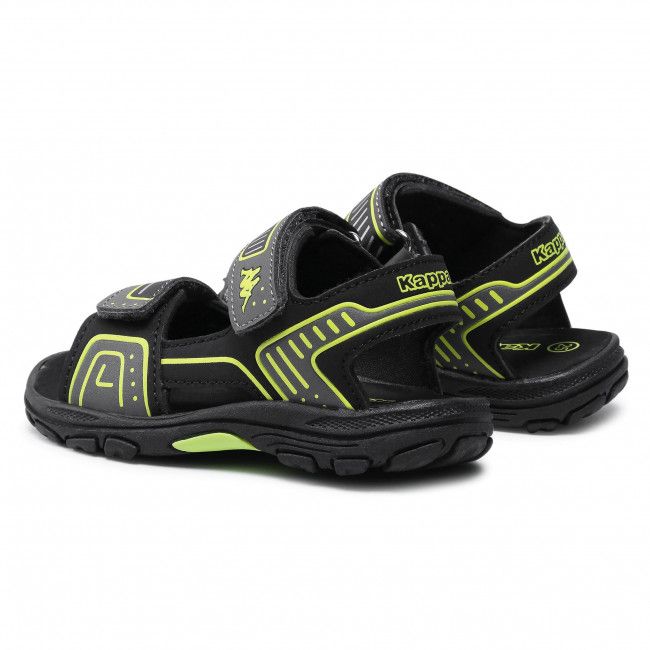 Sandali Kappa - 260864K Black/Lime 1133