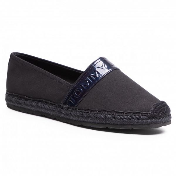 Espadrillas TOMMY JEANS - Iridescent Branding Espadrille EN0EN01277 Black BDS