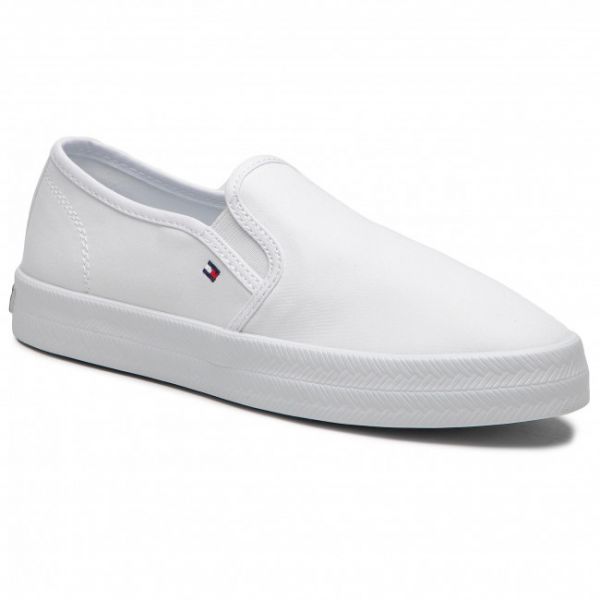 Scarpe sportive TOMMY HILFIGER - Essential Nautical Slip On FW0FW05535 White YBR