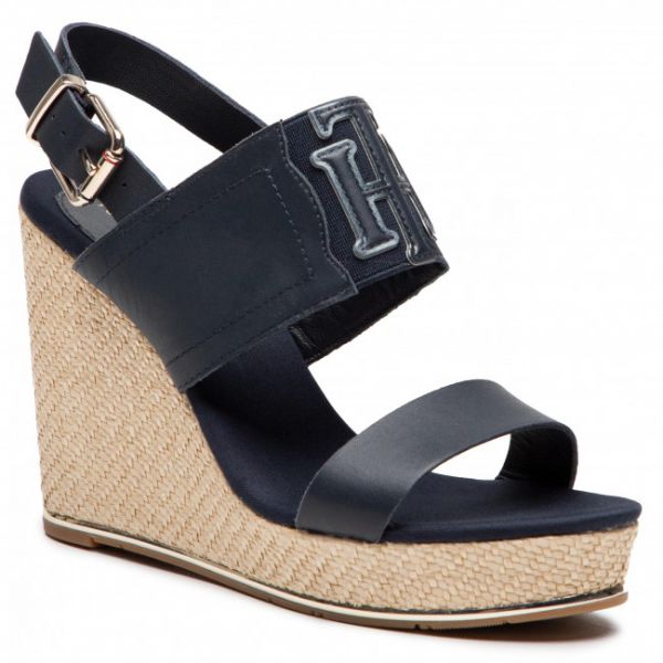 Espadrillas TOMMY HILFIGER - Th Elastic High Wedge Sandal FW0FW05599 Desert Sky DW5