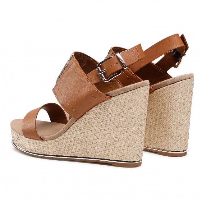 Espadrillas TOMMY HILFIGER - Th Elastic High Wedge Sandal FW0FW05599 Summer Cognac GU9