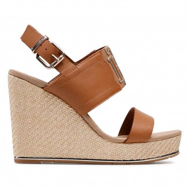 Espadrillas TOMMY HILFIGER - Th Elastic High Wedge Sandal FW0FW05599 Summer Cognac GU9