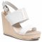 Espadrillas TOMMY HILFIGER - Th Elastic High Wedge Sandal FW0FW05599 Ecru YBL