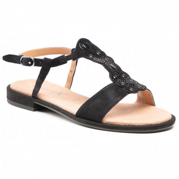Sandali CAPRICE - 9-28100-26 Black Suede 004 Sandali CAPRICE - 9-28100-26 Black Suede 004