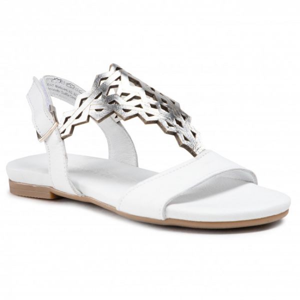 Sandali TAMARIS - 1-28184-26 White/Silver 171 Sandali TAMARIS - 1-28184-26 White/Silver 171