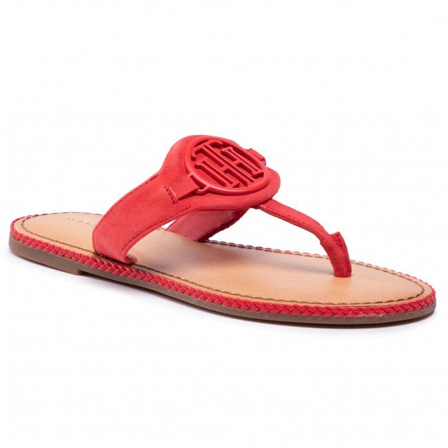 Infradito TOMMY HILFIGER - Essential Hardware Flat Sandal FW0FW05592 Fireworks SNE