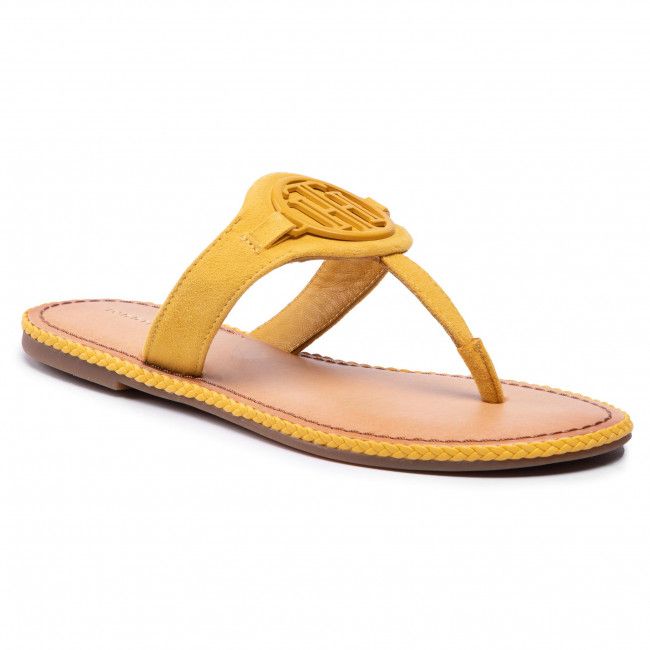 Infradito TOMMY HILFIGER - Essential Hardware Flat Sandal FW0FW05592 Tuscan Yellow ZFZ