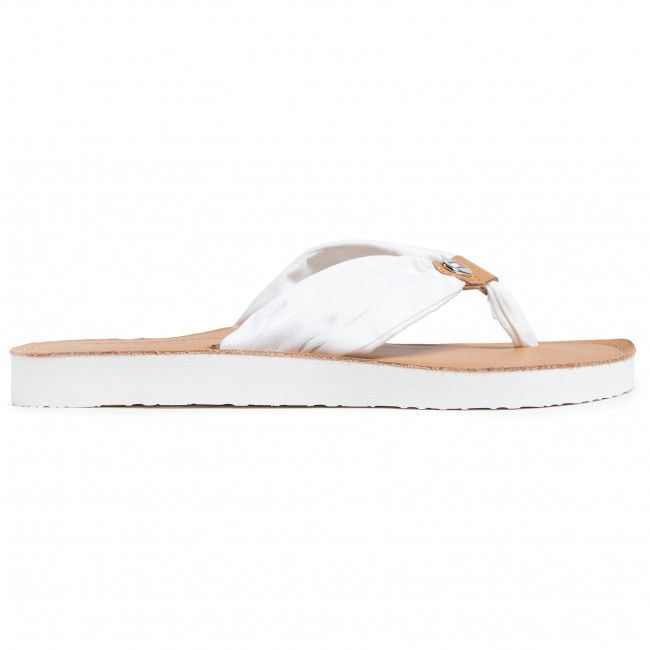 Infradito TOMMY HILFIGER - Leather Footbed Beach Sandal FW0FW05677 Ivory YBI