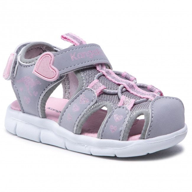 Sandali KangaRoos - K-Mini 02035 000 2109 Vapor Grey/English Rose Glitter 1