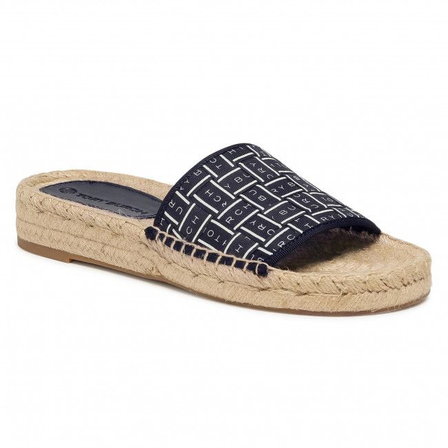 Espadrillas TORY BURCH - Tory Ribbon Espadrille Slide 80919 Perfect Navy/Ivory 409