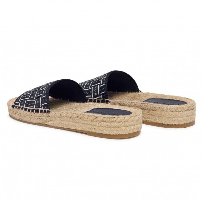 Espadrillas TORY BURCH - Tory Ribbon Espadrille Slide 80919 Perfect Navy/Ivory 409