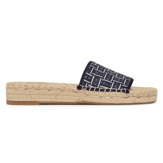 Espadrillas TORY BURCH - Tory Ribbon Espadrille Slide 80919 Perfect Navy/Ivory 409