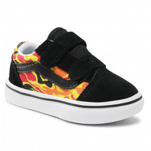 Scarpe sportive Vans - Comfycush Old Skool VN0A4TZI31O1 (Flame Camo) Blk/True Wht Scarpe sportive Vans - Comfycush Old Skool VN0A4TZI31O1 (Flame Camo) Blk/True Wht