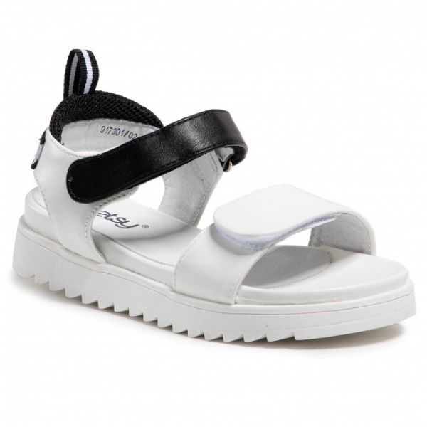 Sandali BETSY - 917301/02-01 White/Black Sandali BETSY - 917301/02-01 White/Black