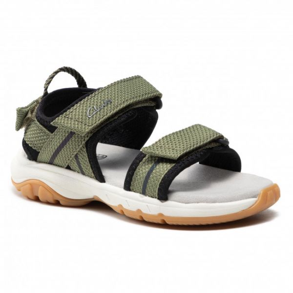 Sandali Clarks - Expo Sea K 261575937 Khaki Synthetic Sandali Clarks - Expo Sea K 261575937 Khaki Synthetic