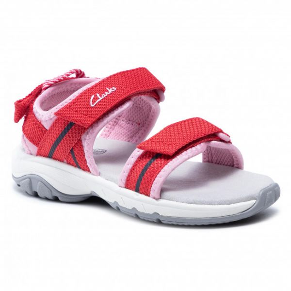 Sandali CLARKS - Expo Sea K 261575927 Red Synthetic Sandali CLARKS - Expo Sea K 261575927 Red Synthetic