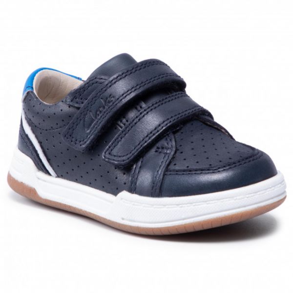 Sneakers CLARKS - Fawn Solo T 261589887 Navy Leather Sneakers CLARKS - Fawn Solo T 261589887 Navy Leather