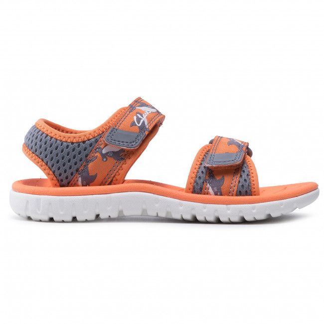 Sandali Clarks - Surfing Tide K 261563577 Orange Textile