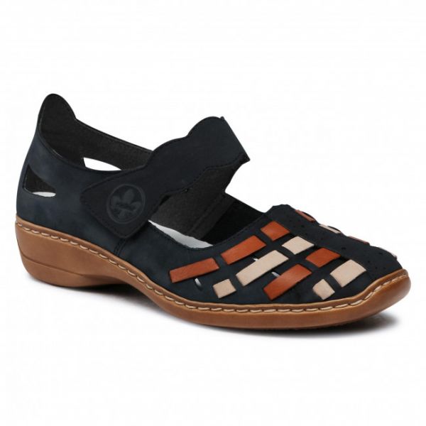 Scarpe basse RIEKER - 41369-14 Blau Kombi