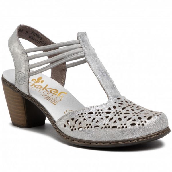Sandali RIEKER - 40969-91 Silber/Platin