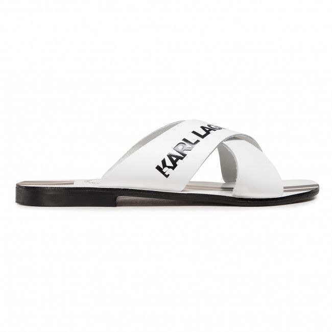 Ciabatte KARL LAGERFELD - KL80484 White Lthr w/Black