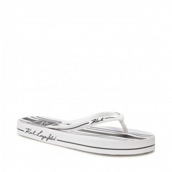 Infradito KARL LAGERFELD - KL81018 White Rubber
