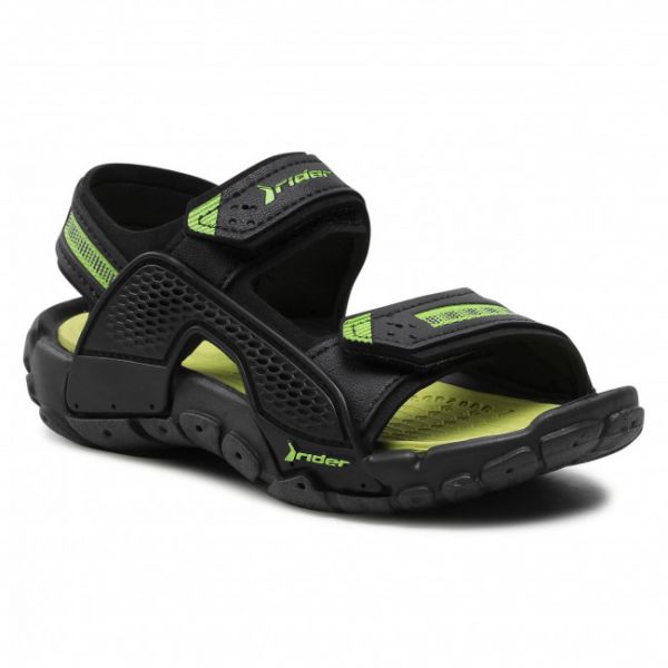 Sandali RIDER - Tender XII Kids 83066 Black/Black/Green 02235 Sandali RIDER - Tender XII Kids 83066 Black/Black/Green 02235