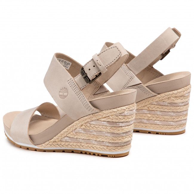 Espadrillas TIMBERLAND - Capri Sunset Wedge TB0A231K269 Light Beige Nubuck