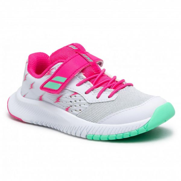 Scarpe BABOLAT - Pulsion All Court Kid 32S21518 White/Red Rose Scarpe BABOLAT - Pulsion All Court Kid 32S21518 White/Red Rose