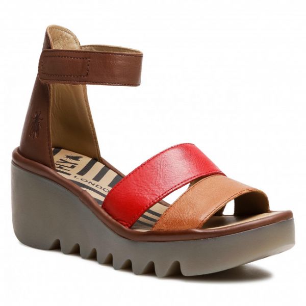 Sandali FLY LONDON - Bonofly P501290001 Tan/Che.Red/Brw