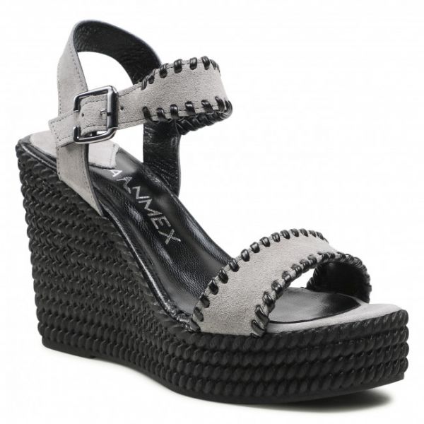 Sandali ANN MEX - 0019 Szary/Czarny