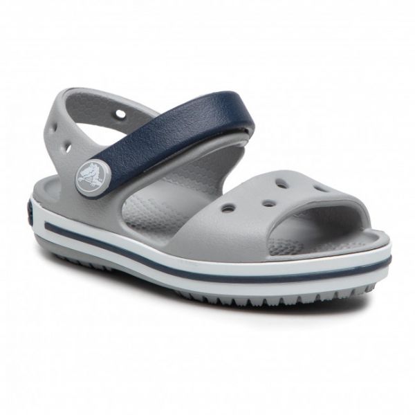 Sandali Crocs - Crocband Sandal 12856 Light Grey/Navy Sandali Crocs - Crocband Sandal 12856 Light Grey/Navy