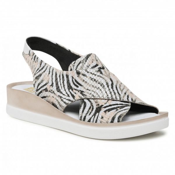 Sandali NESSI - 21730 Beż Zebra