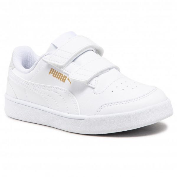 Sneakers PUMA - Shuffle V Ps 375689 04 White/White/Gray/Gold Sneakers PUMA - Shuffle V Ps 375689 04 White/White/Gray/Gold