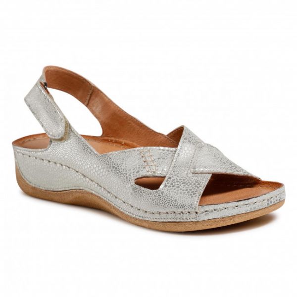 Sandali POLLONUS - 5-0780-031 Srebro Oczka Sandali POLLONUS - 5-0780-031 Srebro Oczka