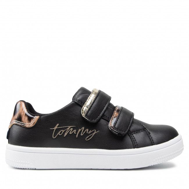Sneakers Tommy Hilfiger - Low Cut Velcro Sneaker T1A4-31156-1242 S Black/Platinum X208