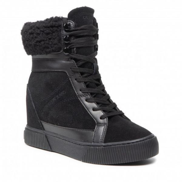 Tronchetti CALVIN KLEIN JEANS - Hidden Wedge Sneaker Warm YW0YW00439 Triple Black BLK