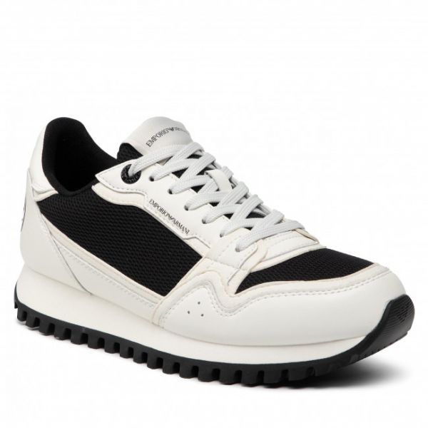 Sneakers EMPORIO ARMANI - X4X557 XM998 N645 Off Wht/Off Wht/Blk