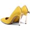 Scarpe stiletto R.POLAŃSKI - 1223 Żółty Zamsz