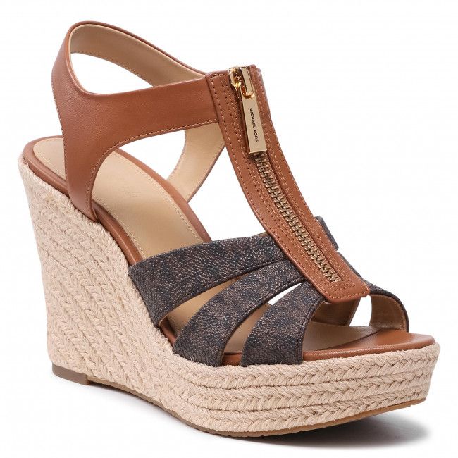 Espadrillas MICHAEL MICHAEL KORS - Berkley Wedge 40S1BRMS1B Brn/Acorn