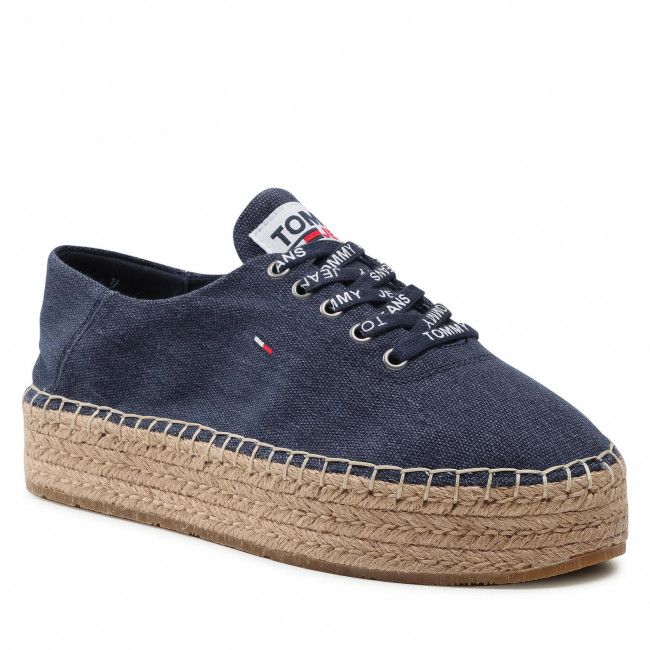 Espadrillas TOMMY JEANS - Essential Flatform Espadrille EN0EN01434 Twilight Navy C87