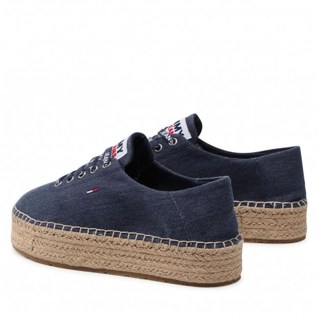 Espadrillas TOMMY JEANS - Essential Flatform Espadrille EN0EN01434 Twilight Navy C87