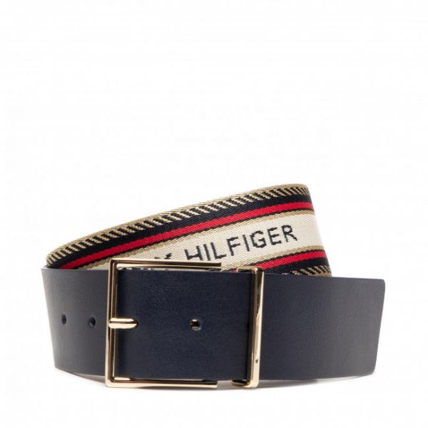 Cintura da donna TOMMY HILFIGER - Th Square Buckle Webbing 4.5 AW0AW10563 DW5