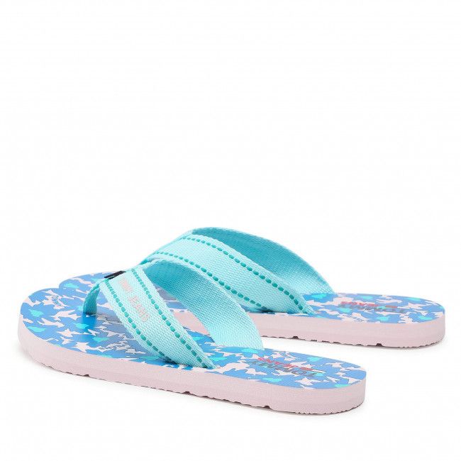 Infradito TOMMY JEANS - Tommy Webbing Flat Beach Sandal EN0EN01428 Light Chlorine Blue CSW