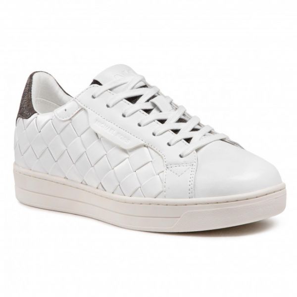 Sneakers MICHAEL MICHAEL KORS - Keating Lace Up 43S1KEFS3L Wht/Brown Sneakers MICHAEL MICHAEL KORS - Keating Lace Up 43S1KEFS3L Wht/Brown