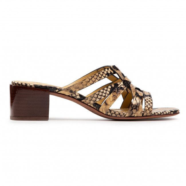 Ciabatte TORY BURCH - Basketweave Block Heel 82834 Pale Desert Roccia 205